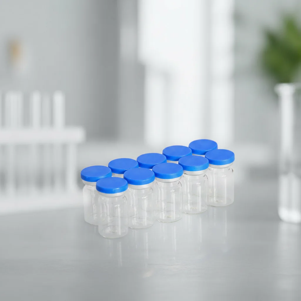 Sterile 2mL borosilicate glass mixing vials (10 pack) for peptide reconstitution — BioHack London lab supplies